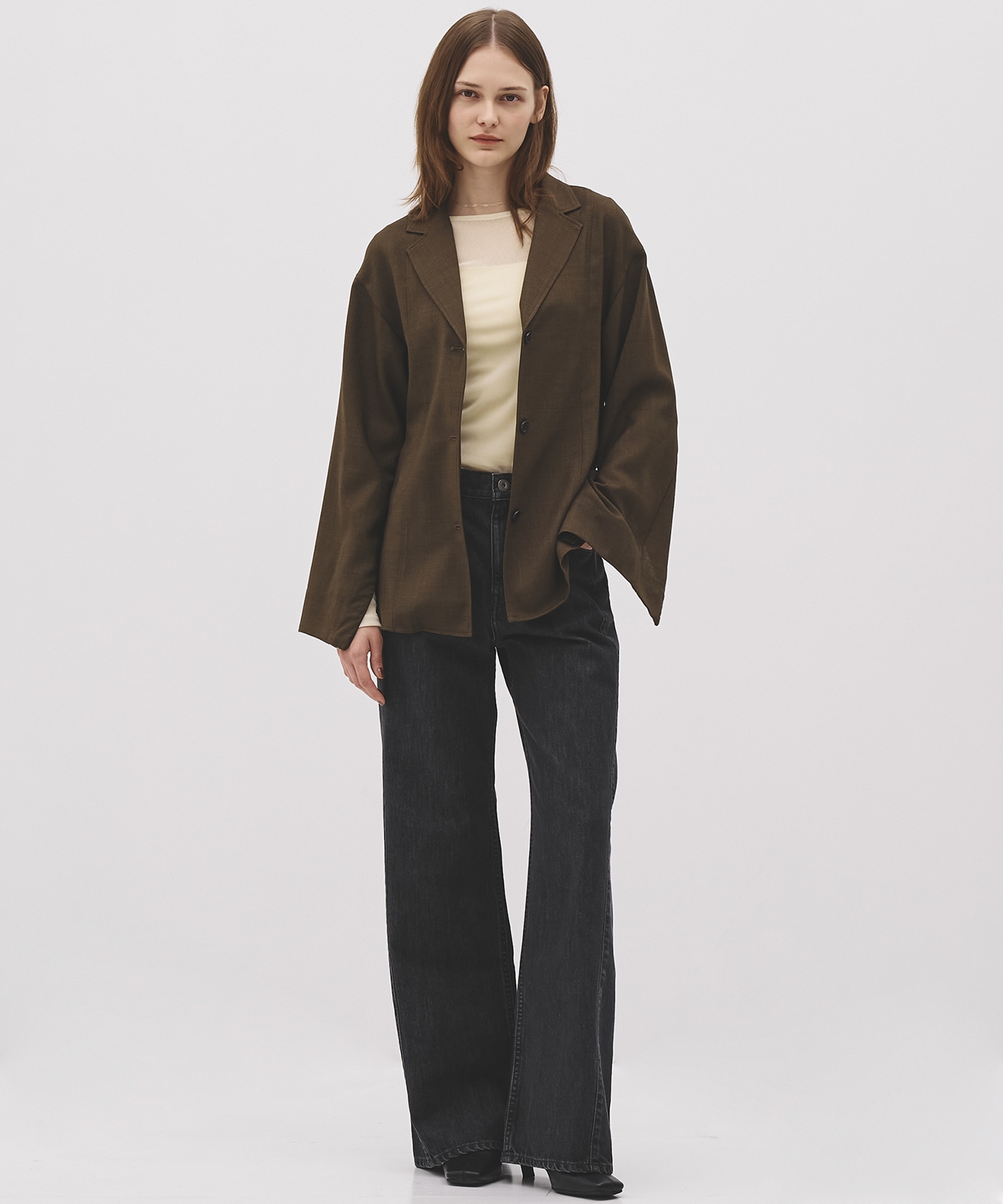 【WEB|一部店舗限定】ウールジョーゼットスリットジャケット
