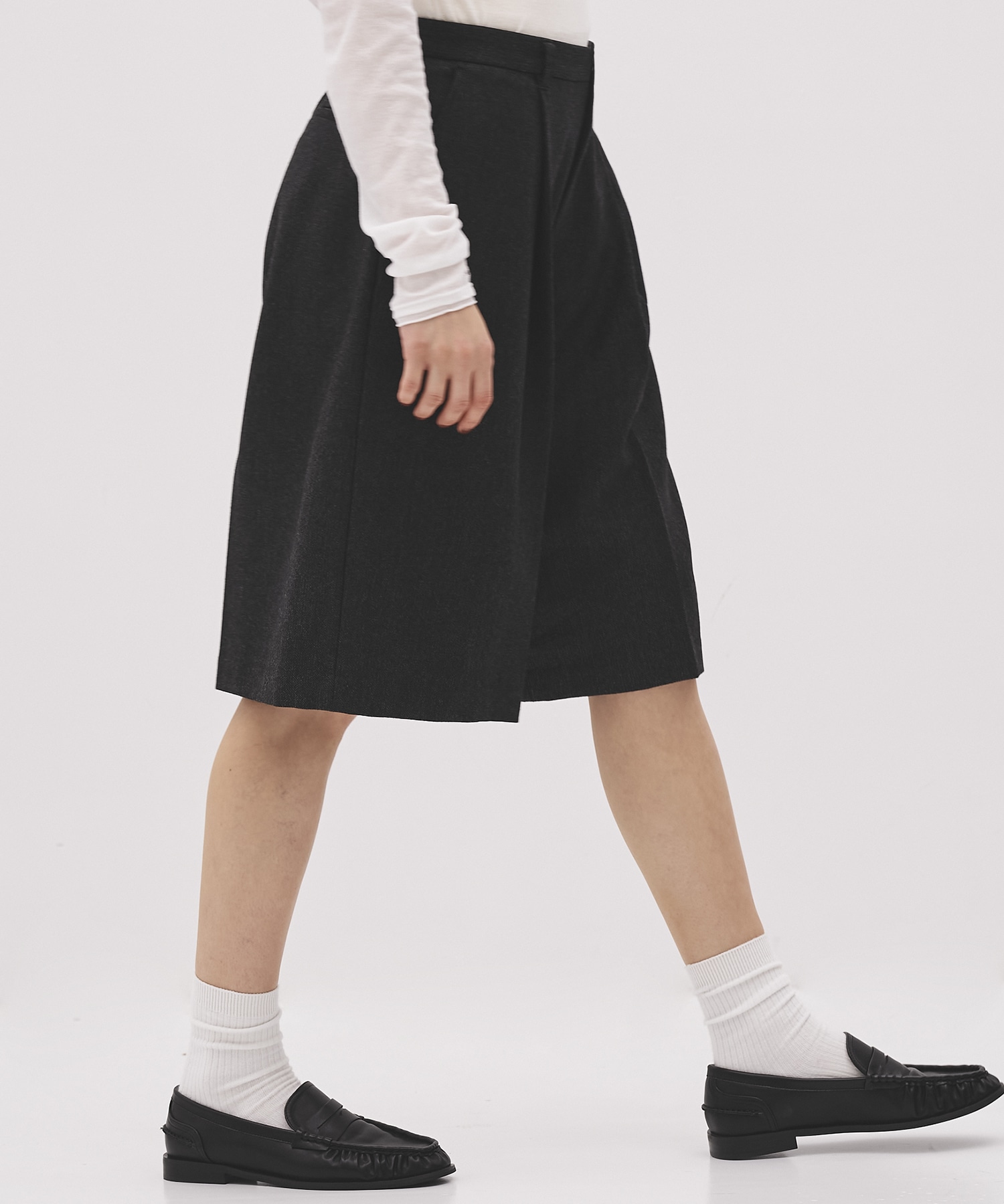 【残り1点|再入荷なし】-Luxe- クラシカルヘリンボーンハーフパンツ