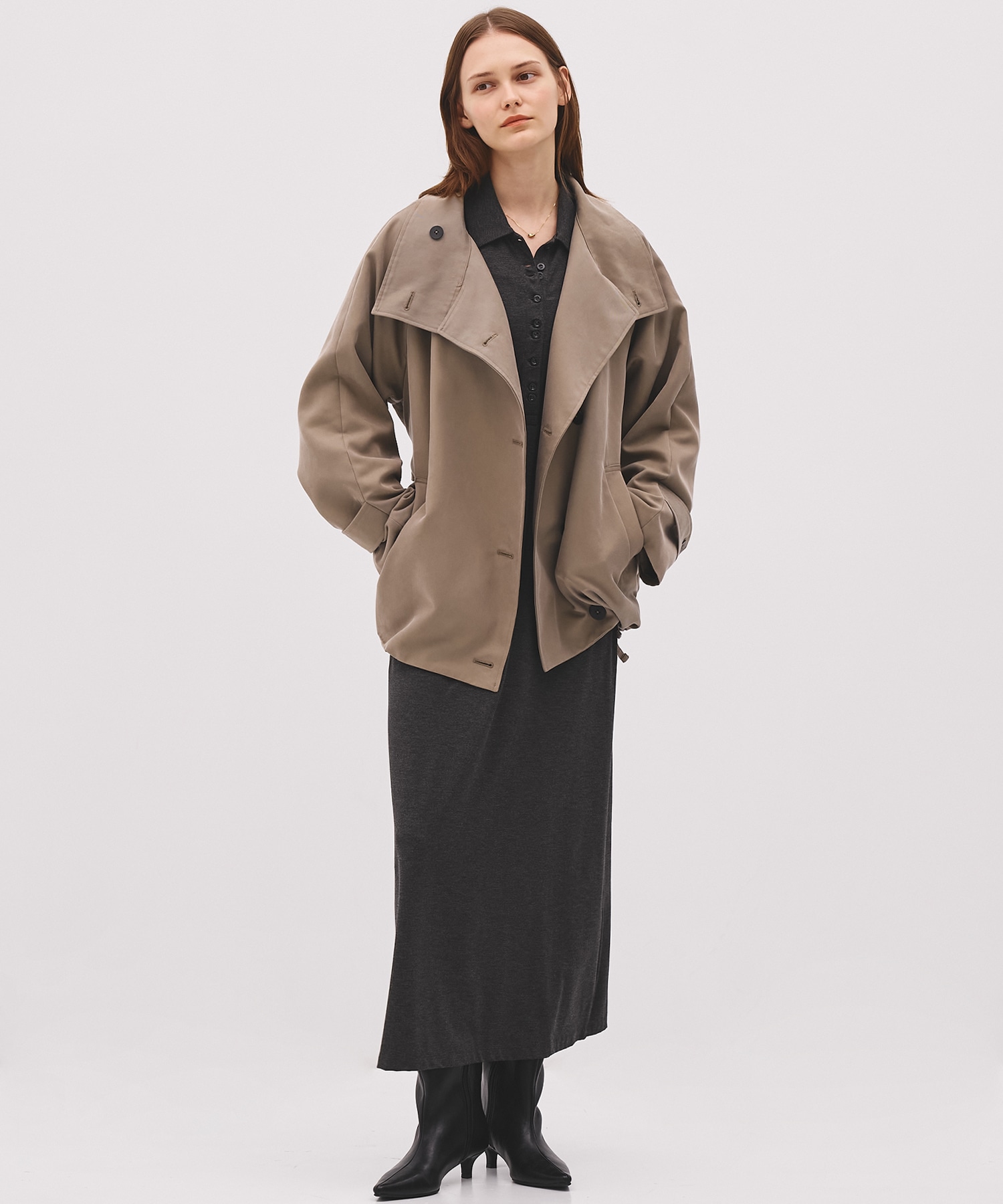 -Luxe- ポロロングワンピース