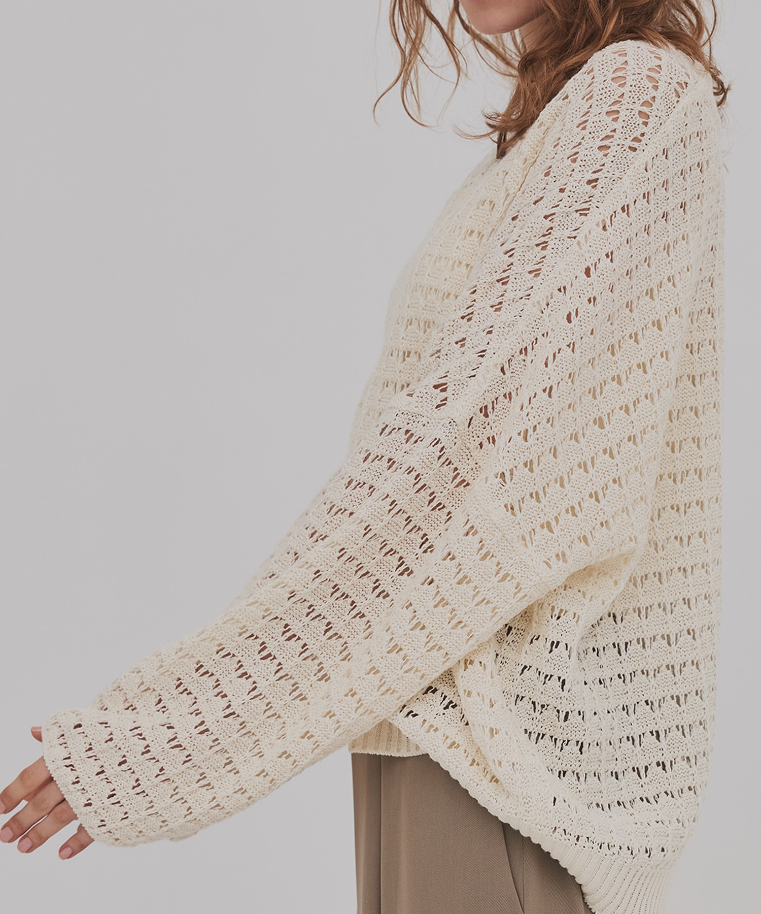 WASHI ミックスメッシュニット