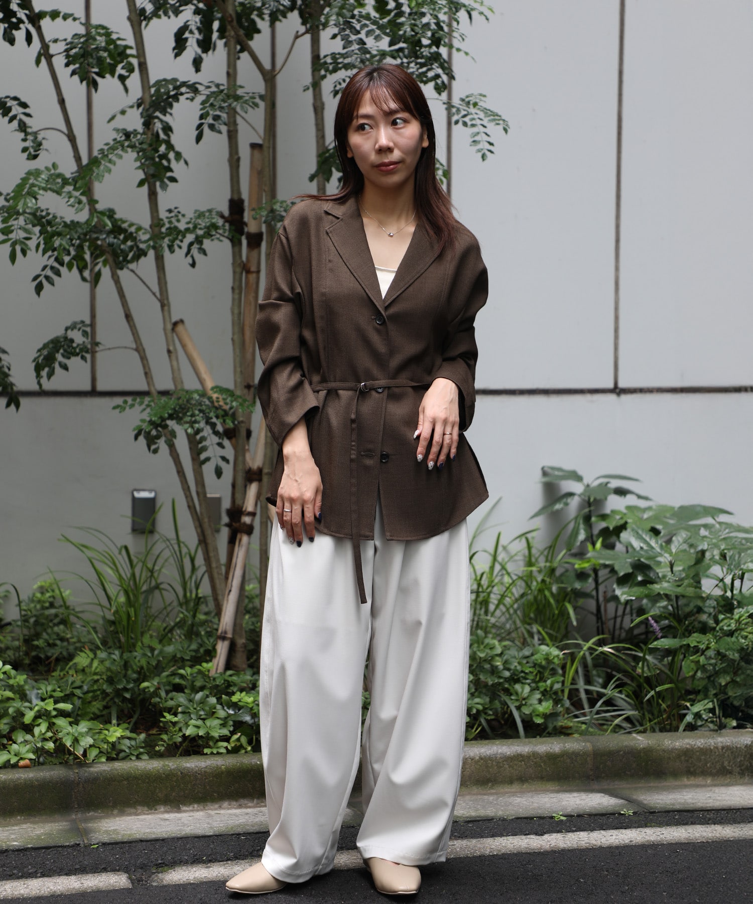 【WEB|一部店舗限定】ウールジョーゼットスリットジャケット