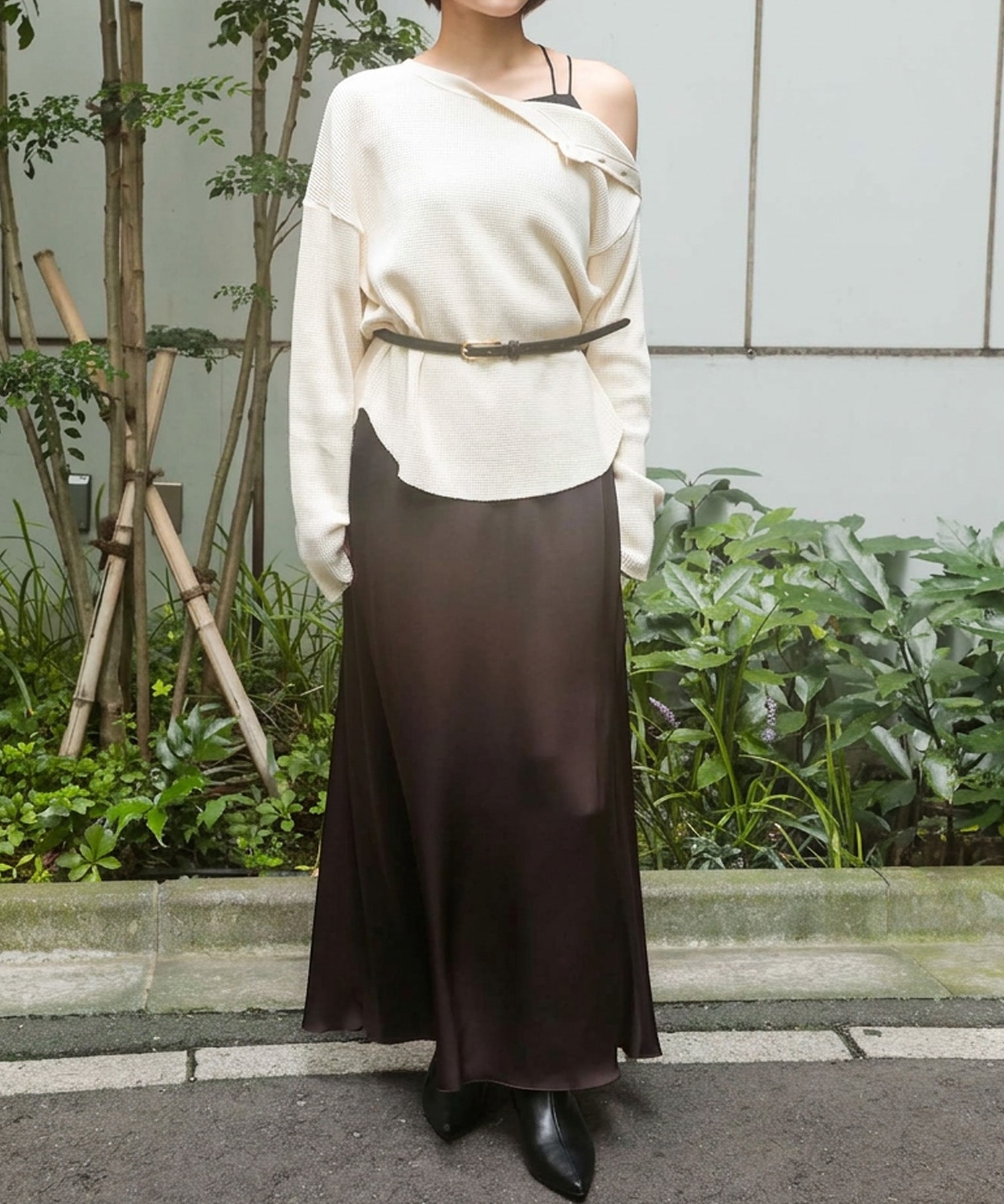 【残り僅か】コットンワッフルロングスリーブTシャツ