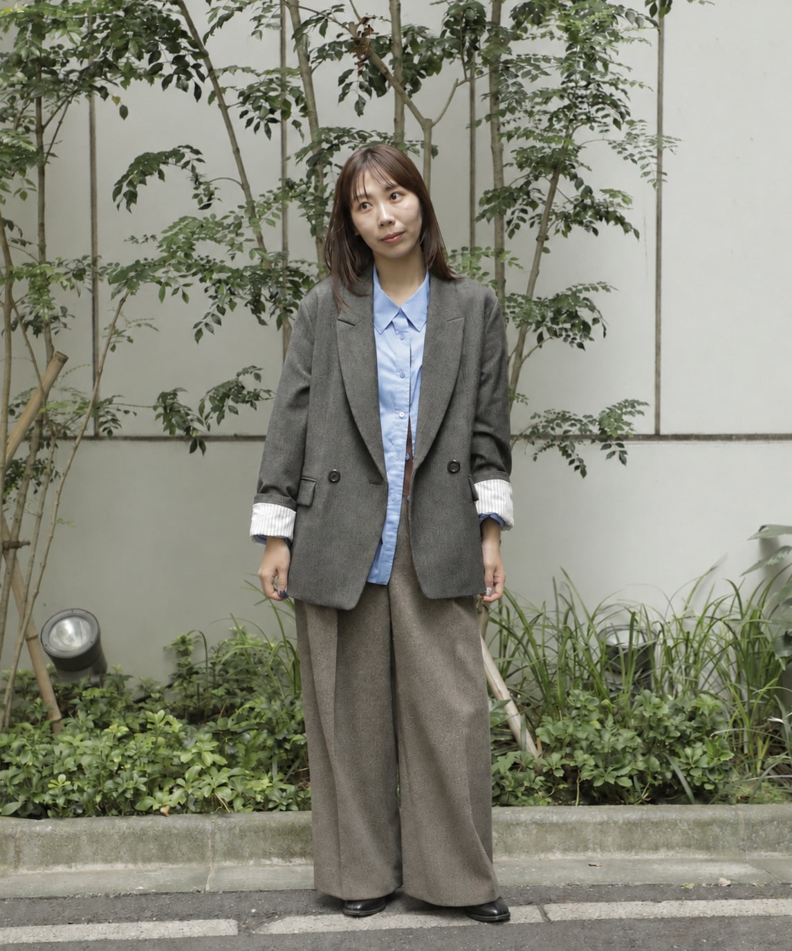 シルクネップワイドスラックス