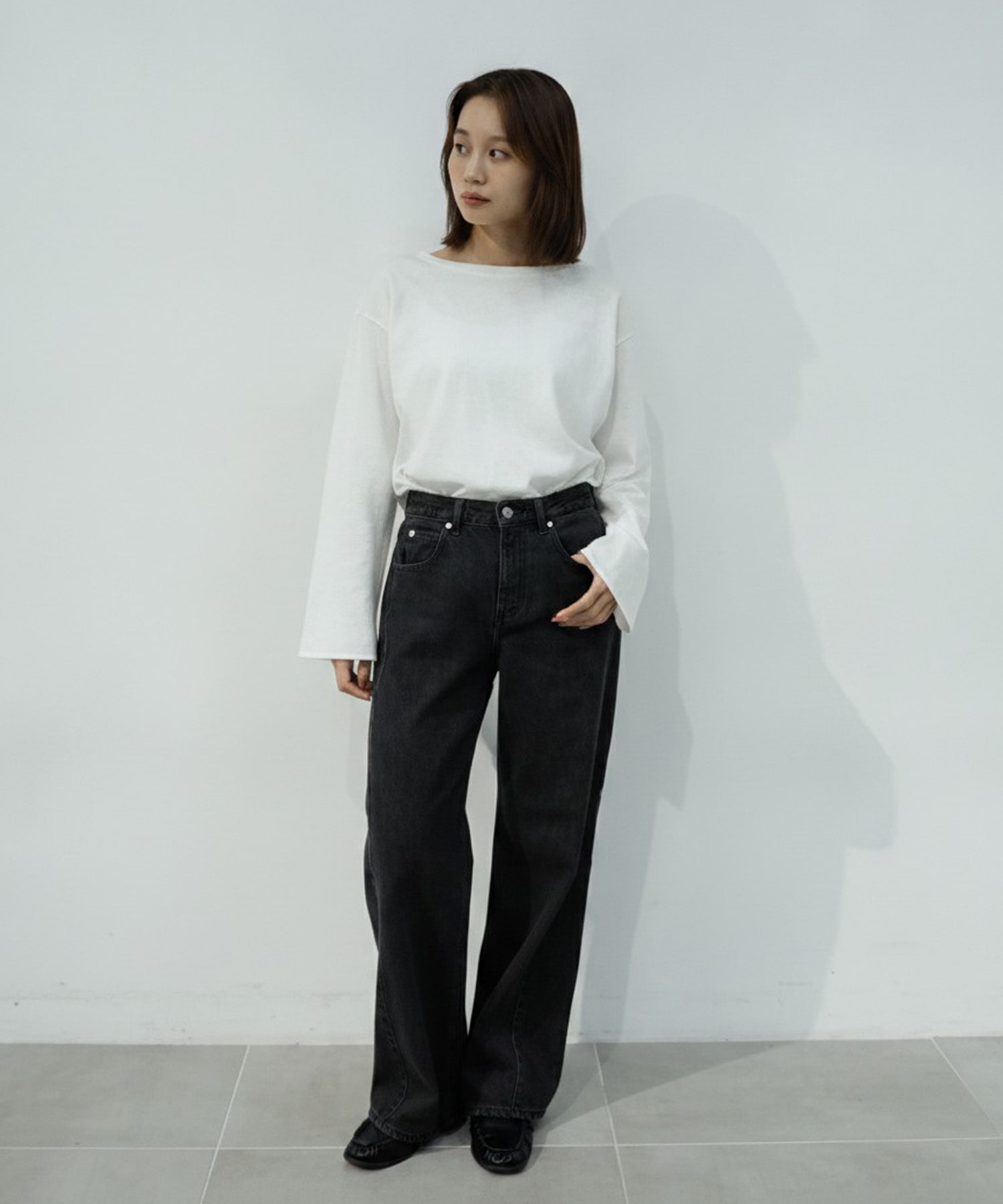 【残り僅か】ルーズネックロンTEE