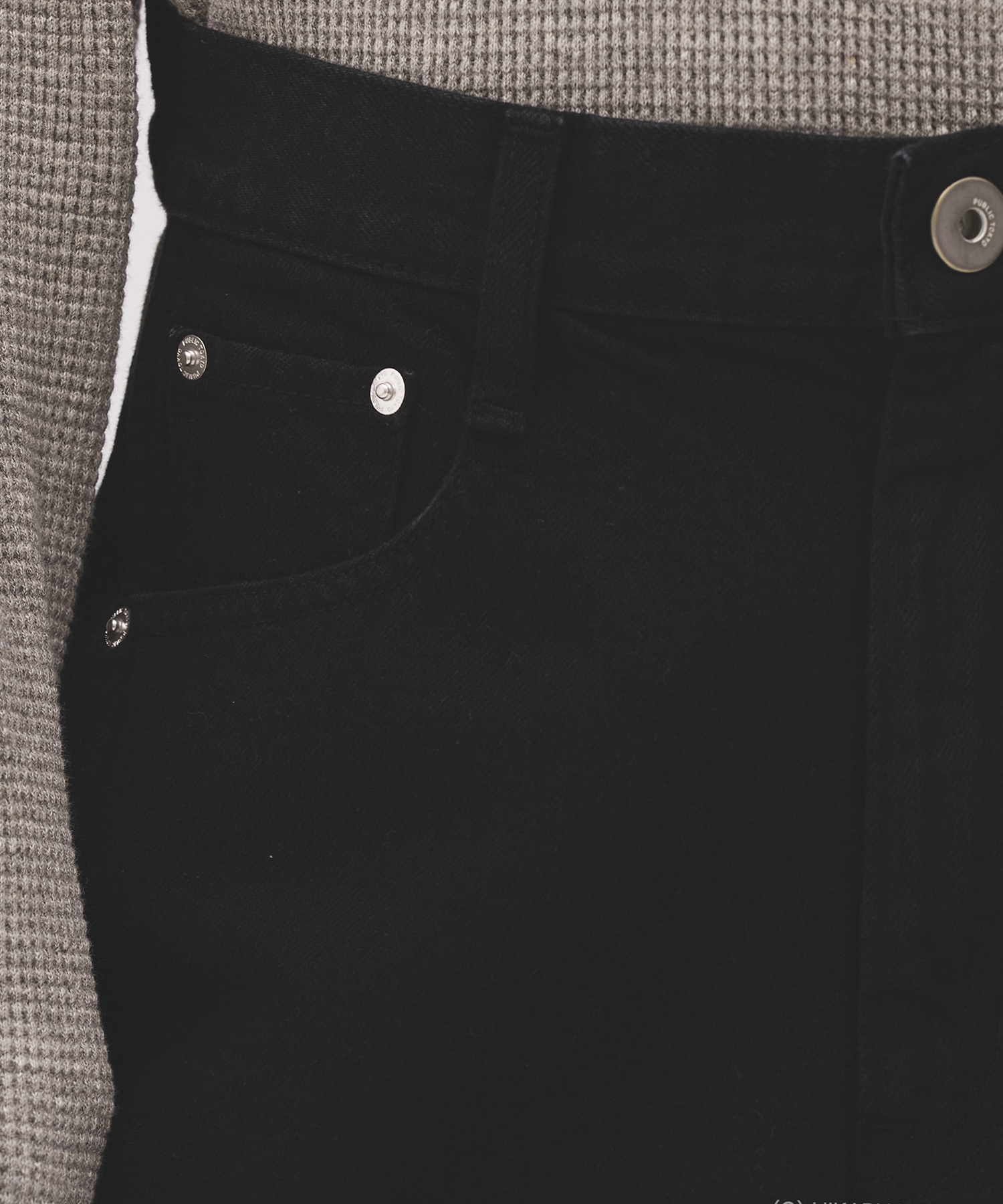 PUBLIC DENIM BLK CURVE