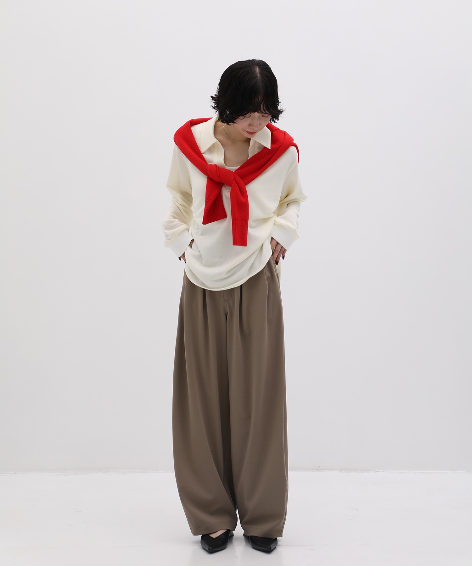 カシミヤシルクスキッパートップス