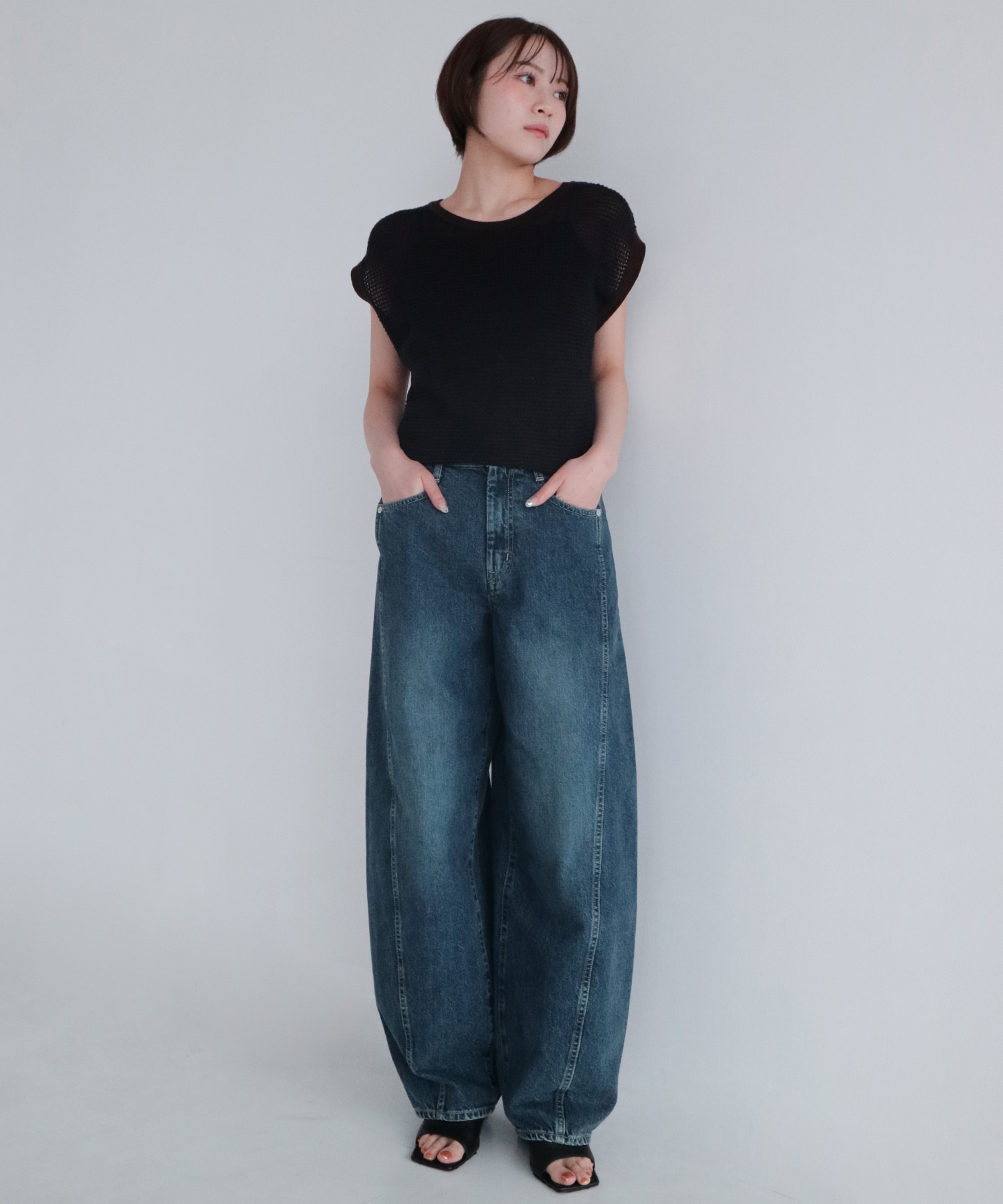 【WEB限定再入荷】PUBLIC DENIM GRY CURVE