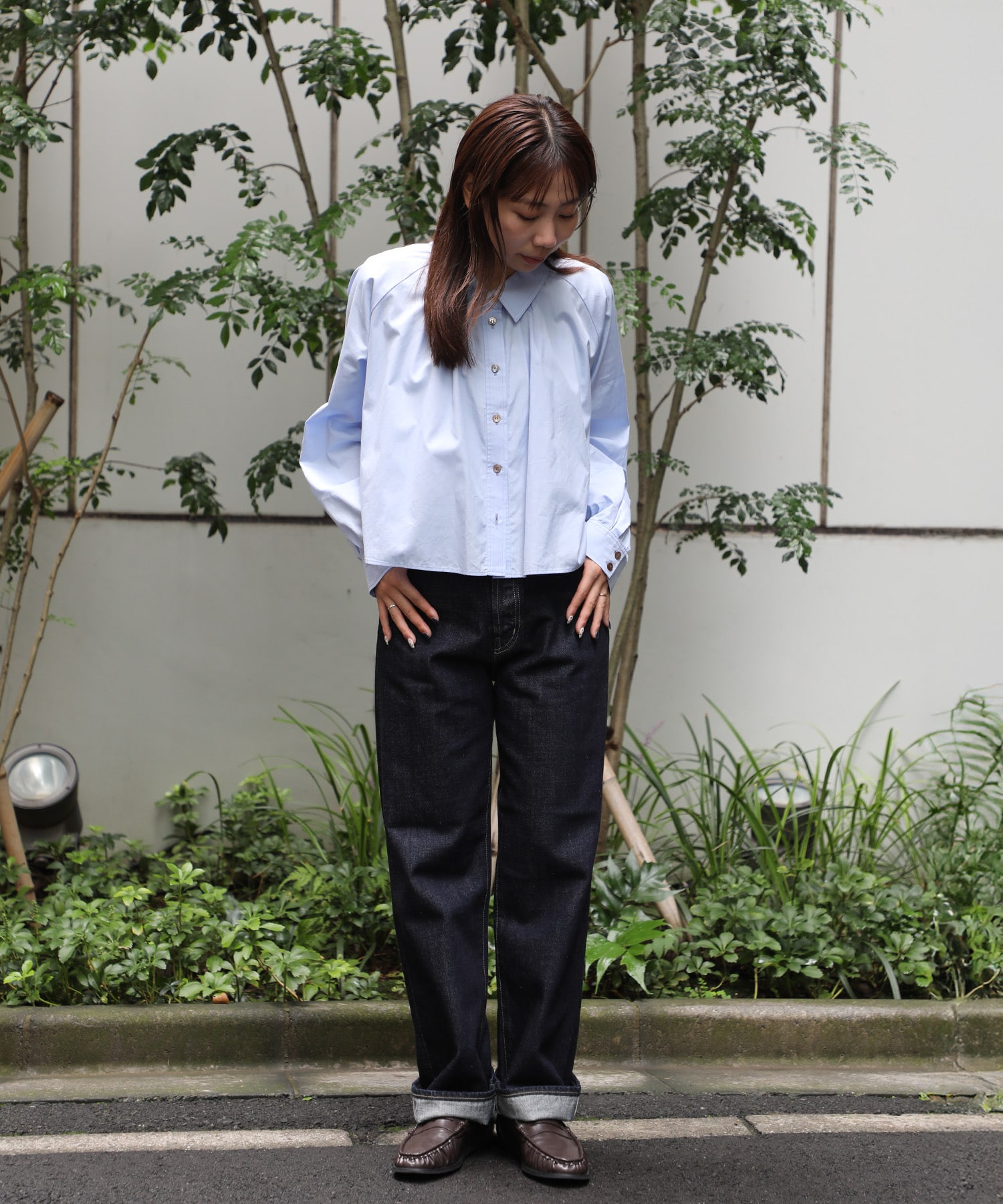 【再入荷】テントラインコットンショートシャツ