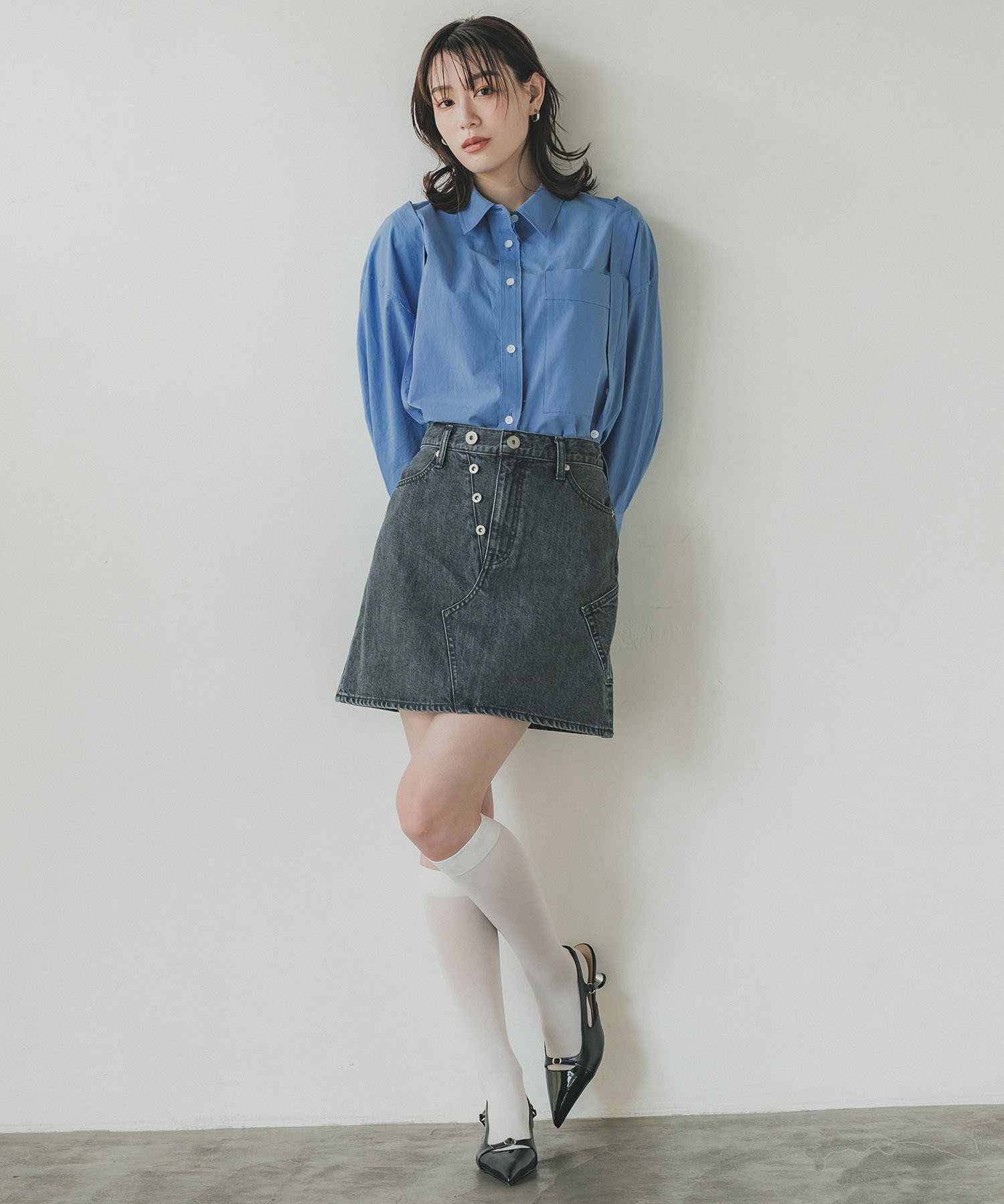 【残り僅か】BLACKDENIM MINISKIRT