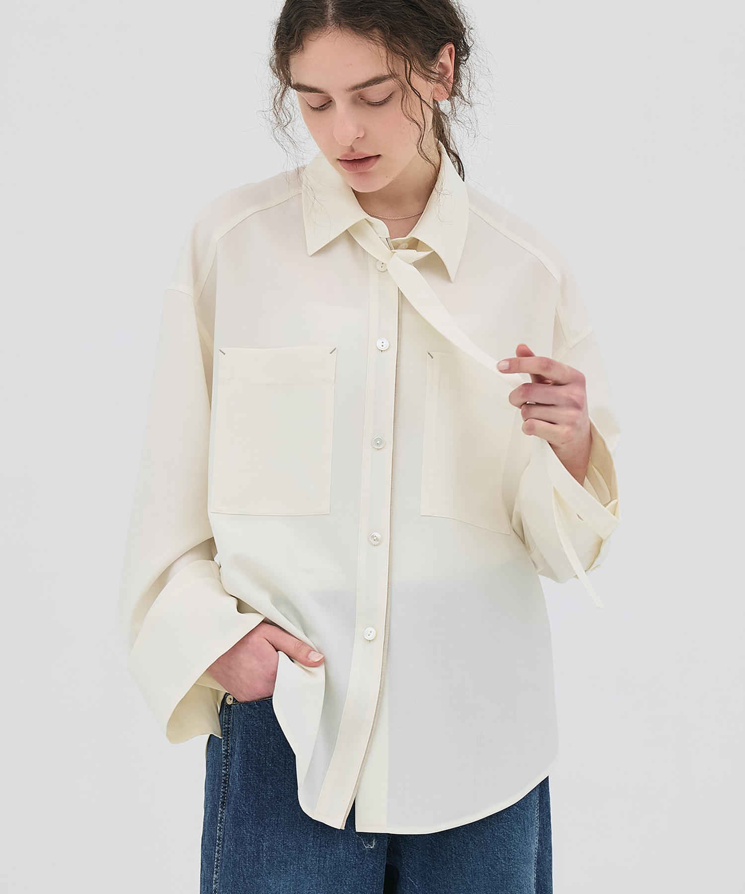 【再入荷｜残り3点】ワイドカフスボウタイシャツ