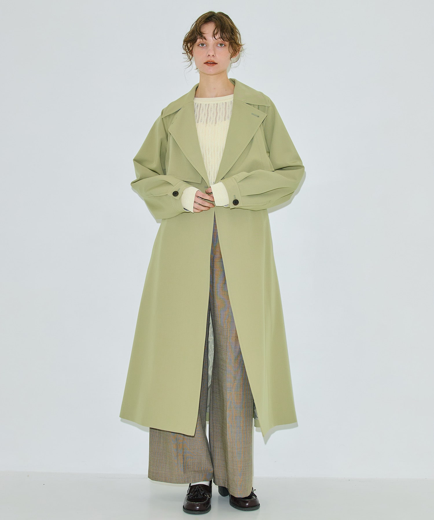 レースメッシュクロップドニット