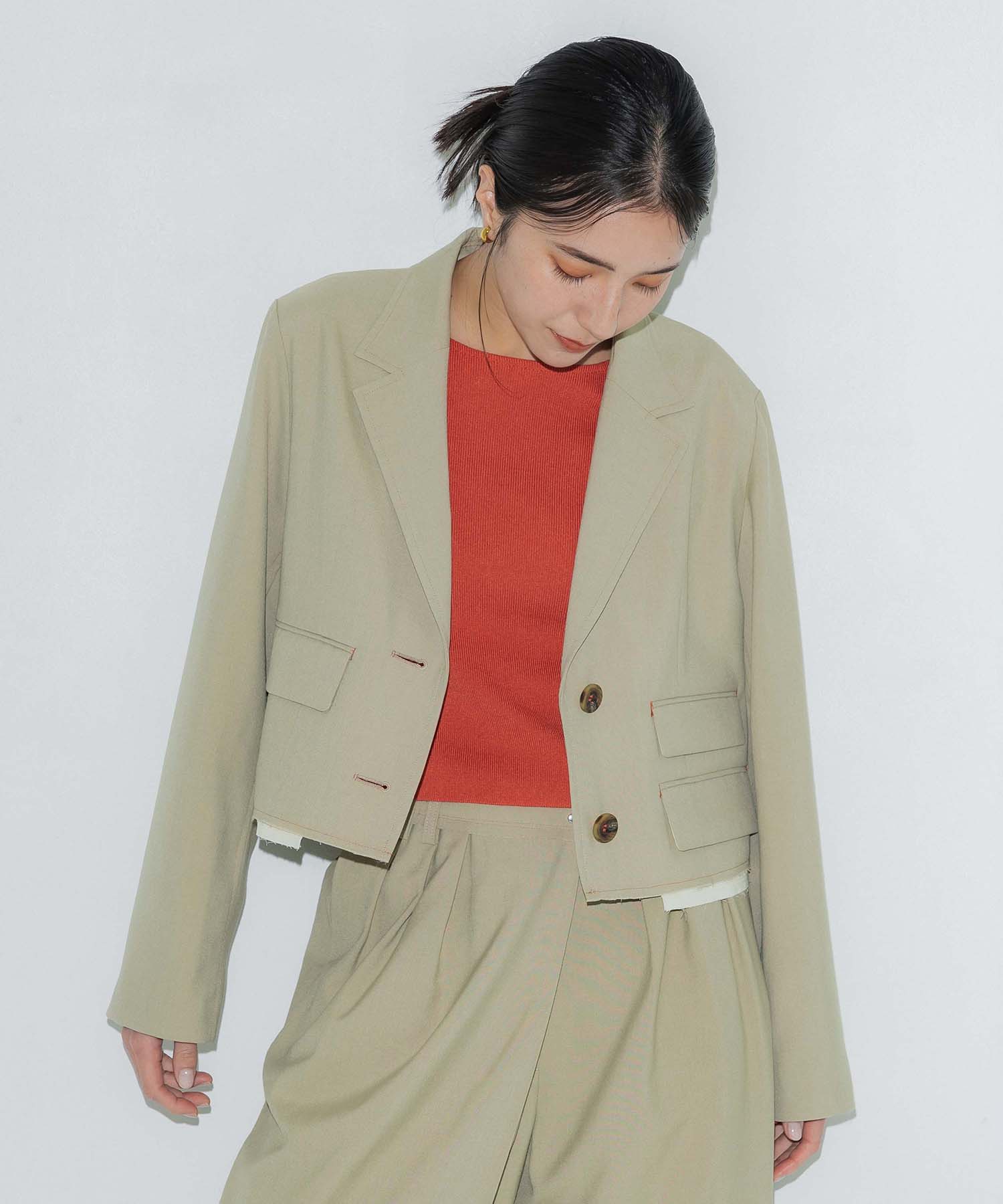 ミコウールクロップドジャケット
