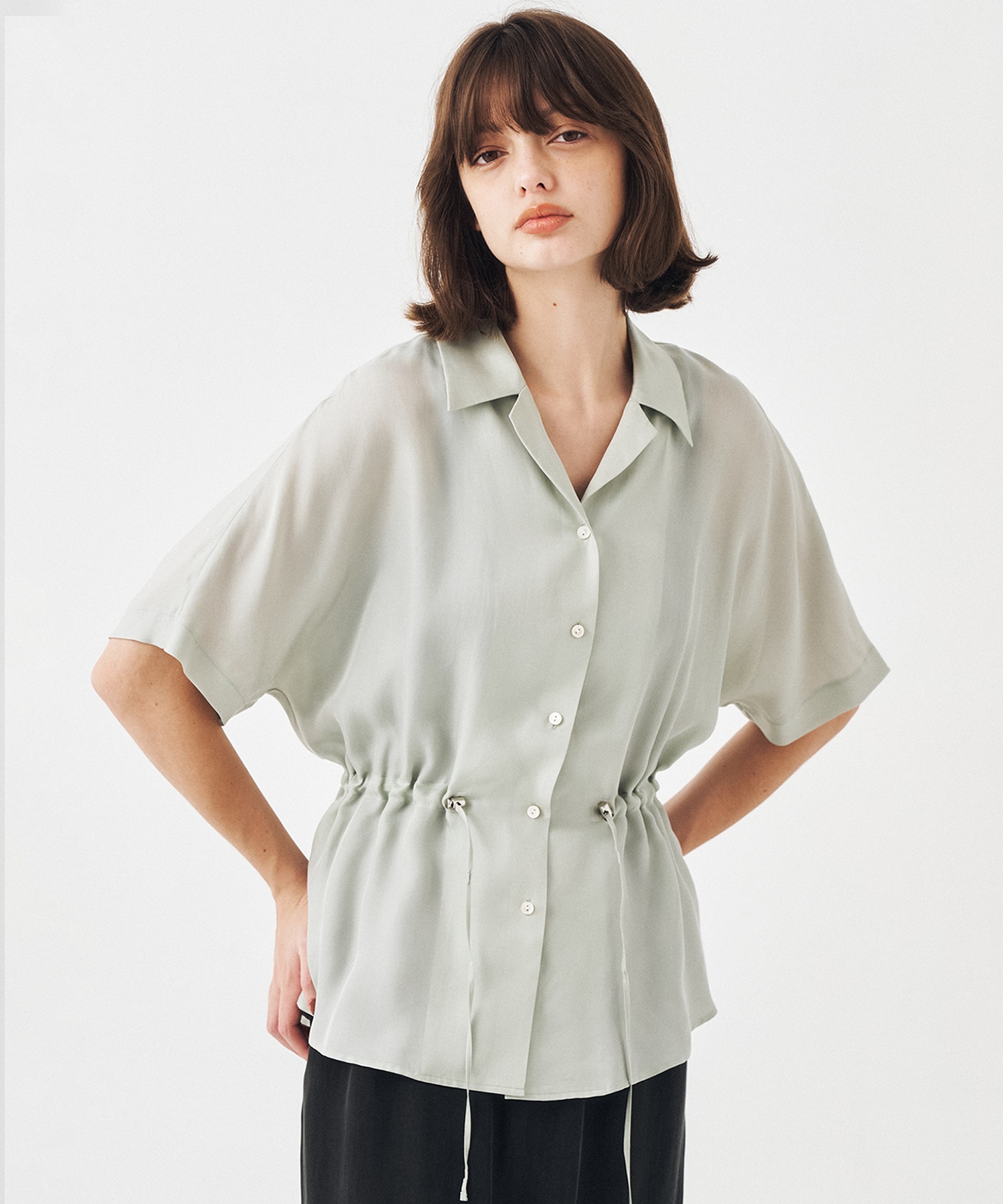 【WEBのみ再入荷|残り1点】ピーチキュプラドロストシャツ