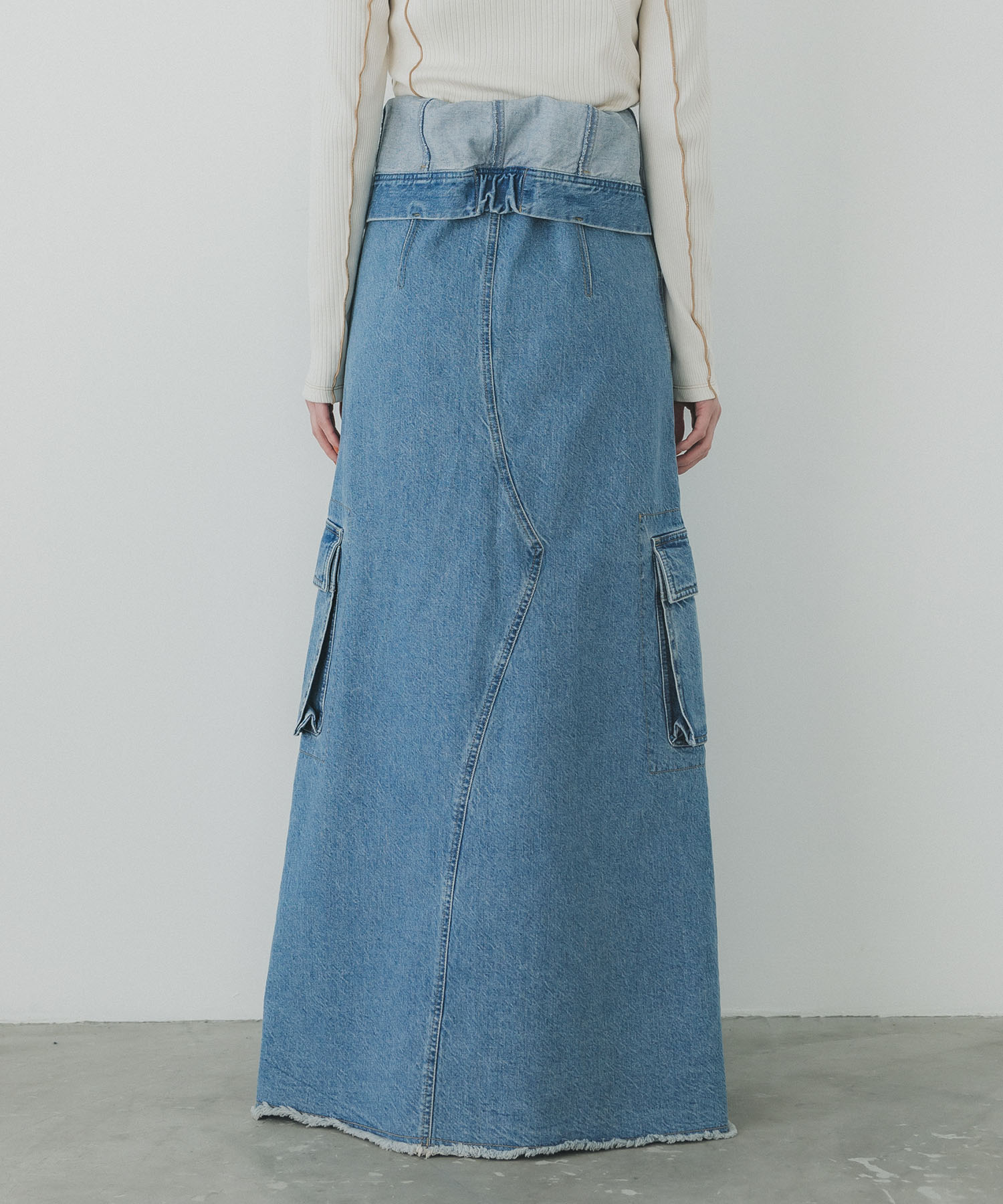 DENIM BARETOP DRESS