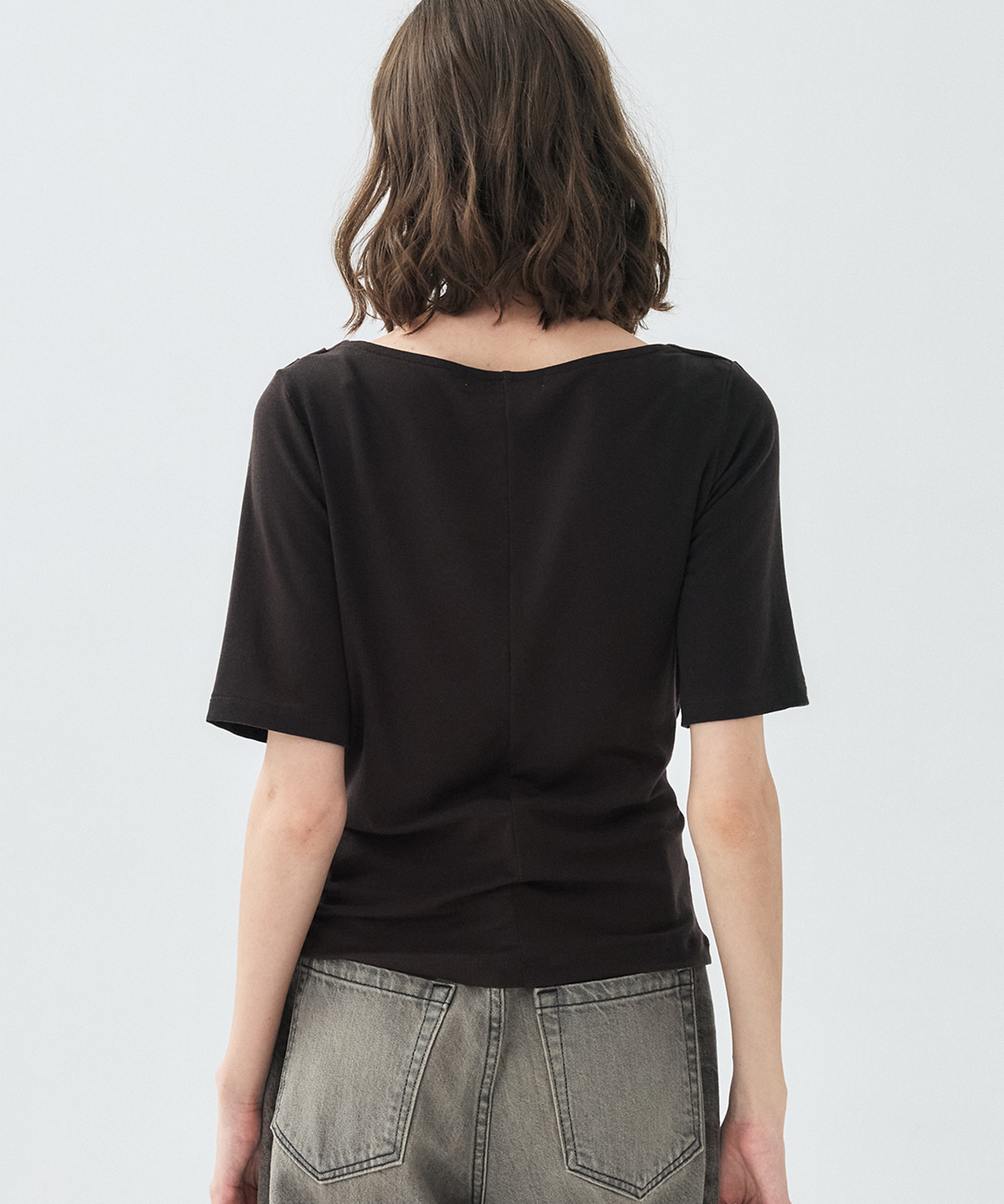 【再入荷｜残り1点】ドレープハーフスリーブトップ