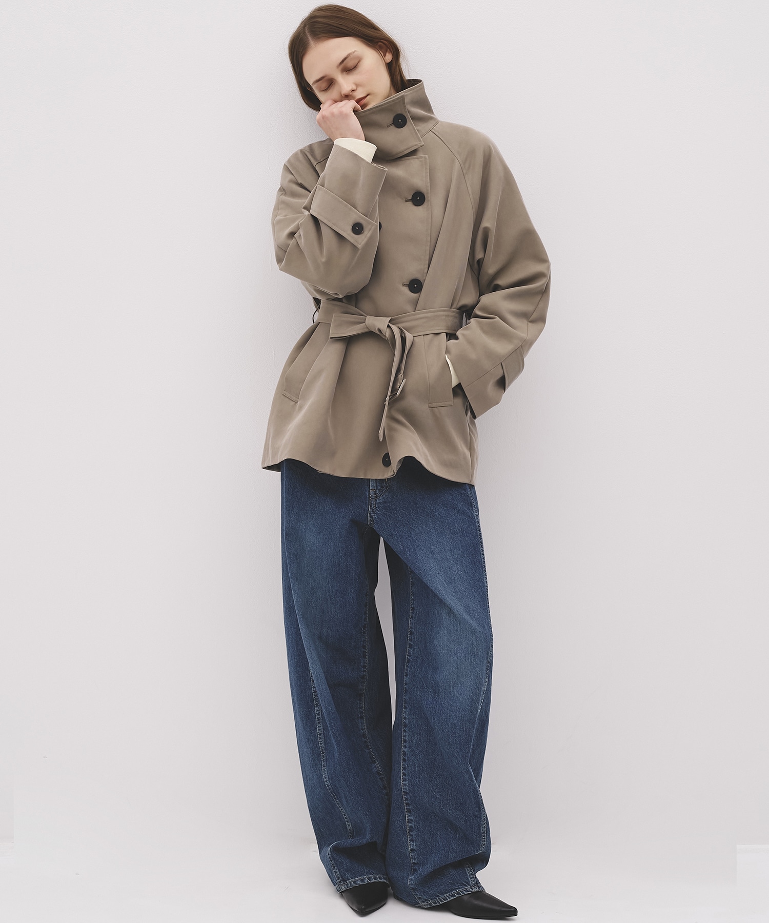 【数量限定|WEBのみ予約受付中】ファンネルネックショートトレンチコート