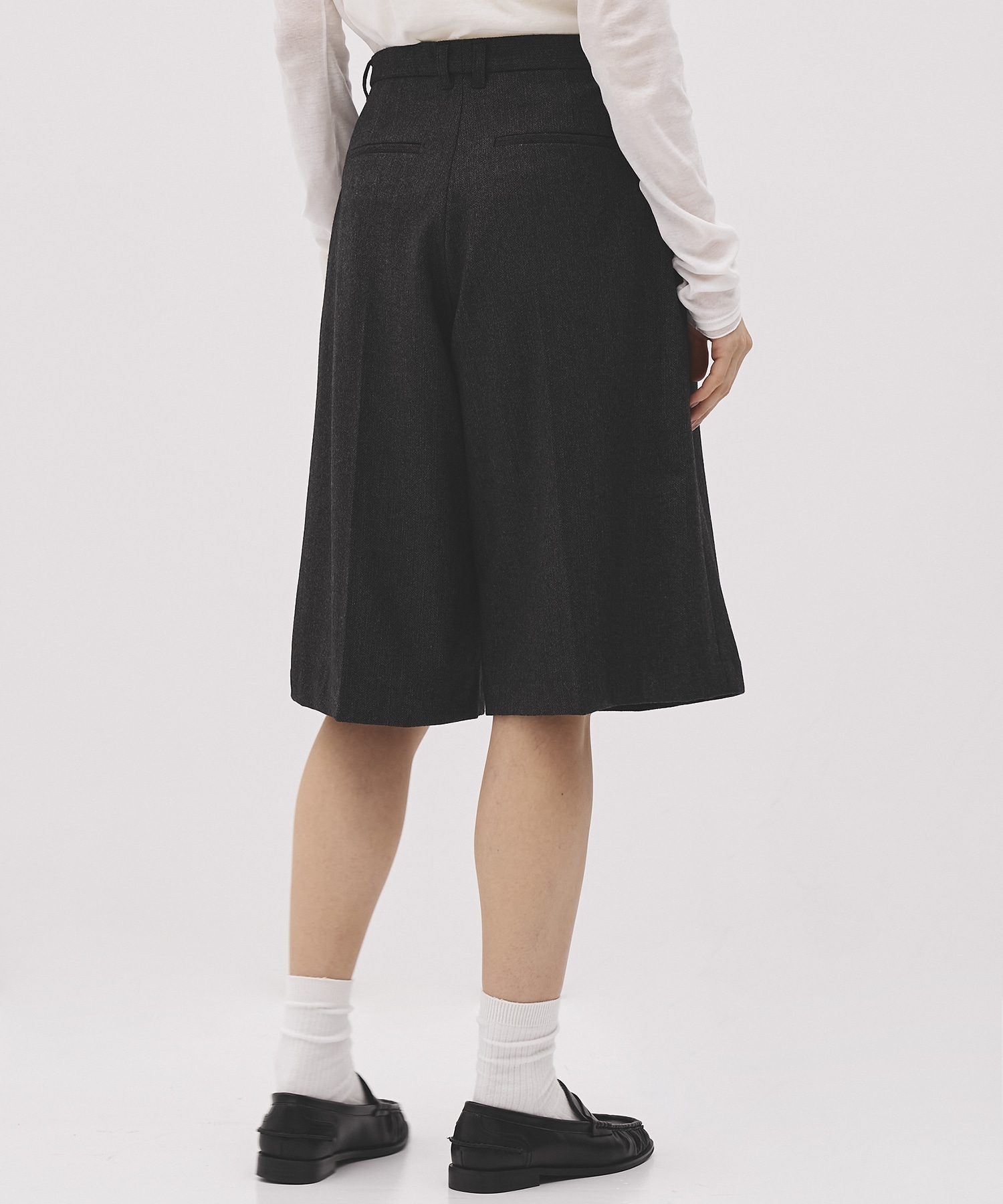 【残り1点|再入荷なし】-Luxe- クラシカルヘリンボーンハーフパンツ