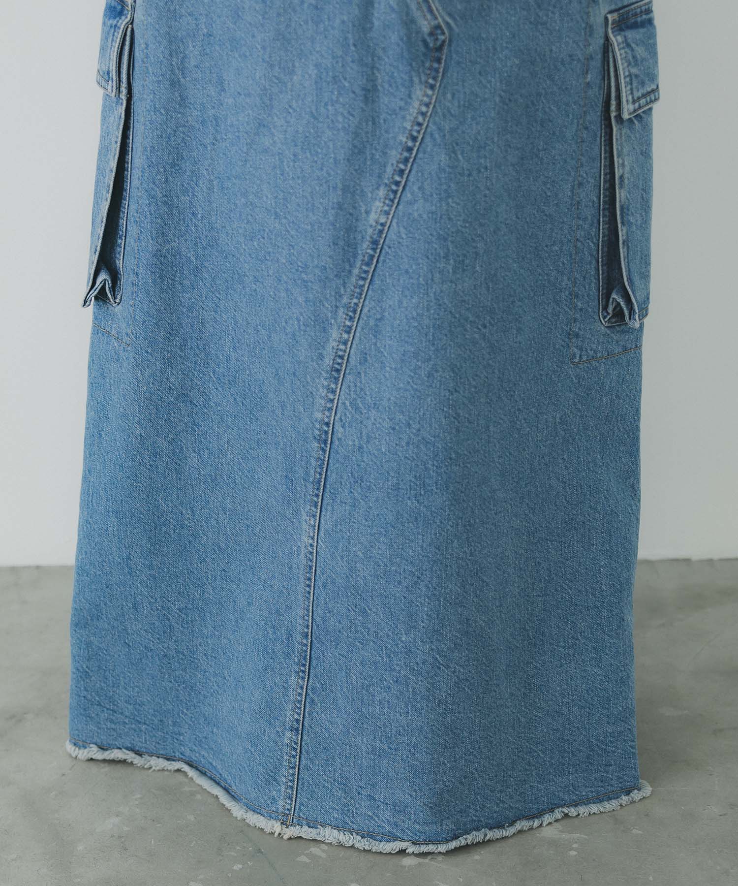 DENIM BARETOP DRESS
