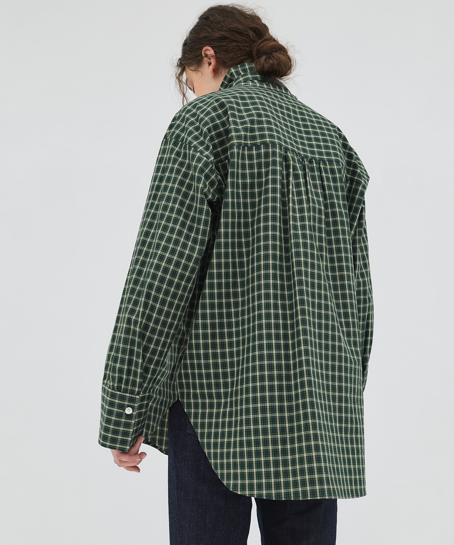 【再入荷｜残り1点】ミニチェックスタンドカラーシャツ
