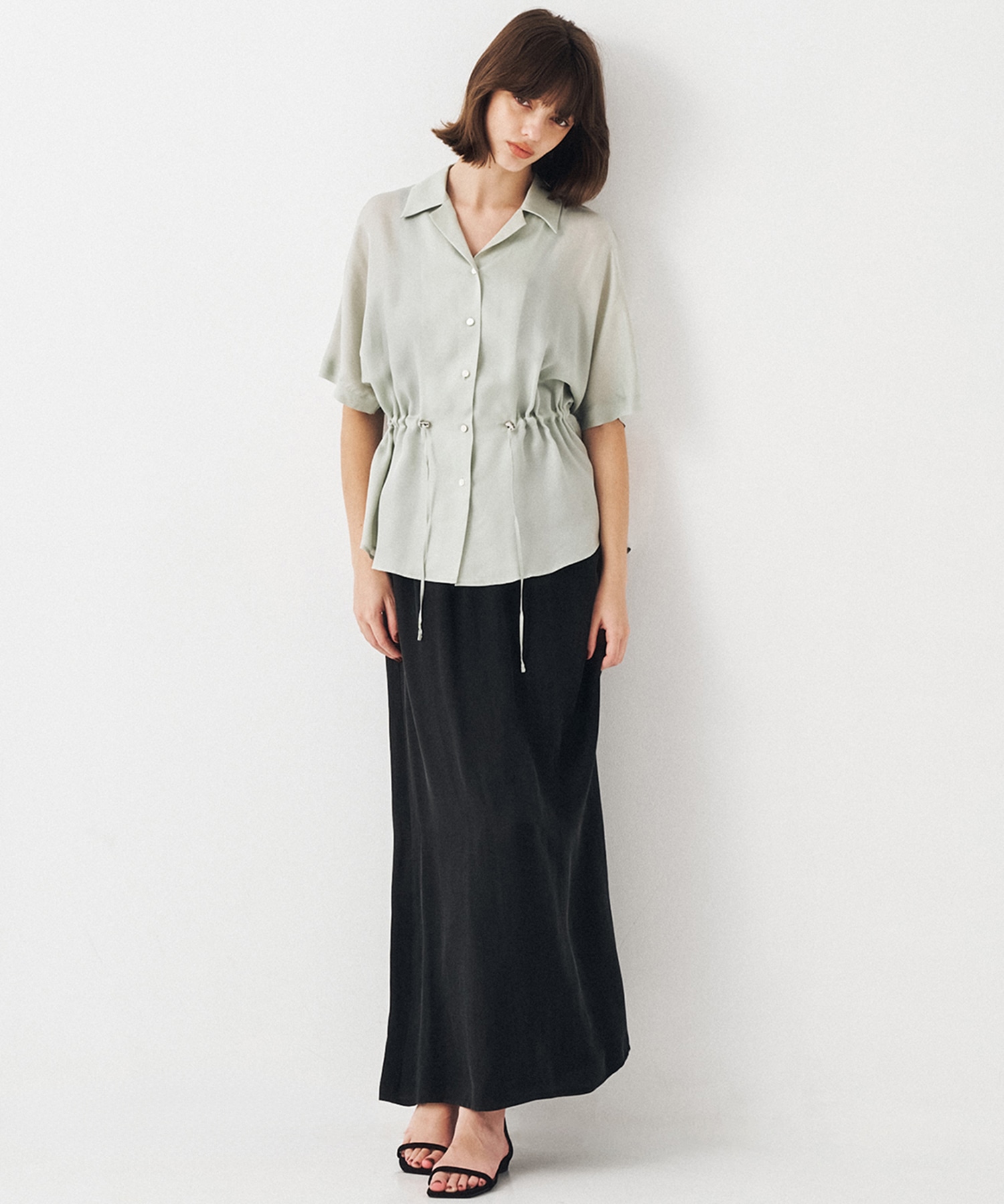 【WEBのみ再入荷|残り1点】ピーチキュプラドロストシャツ