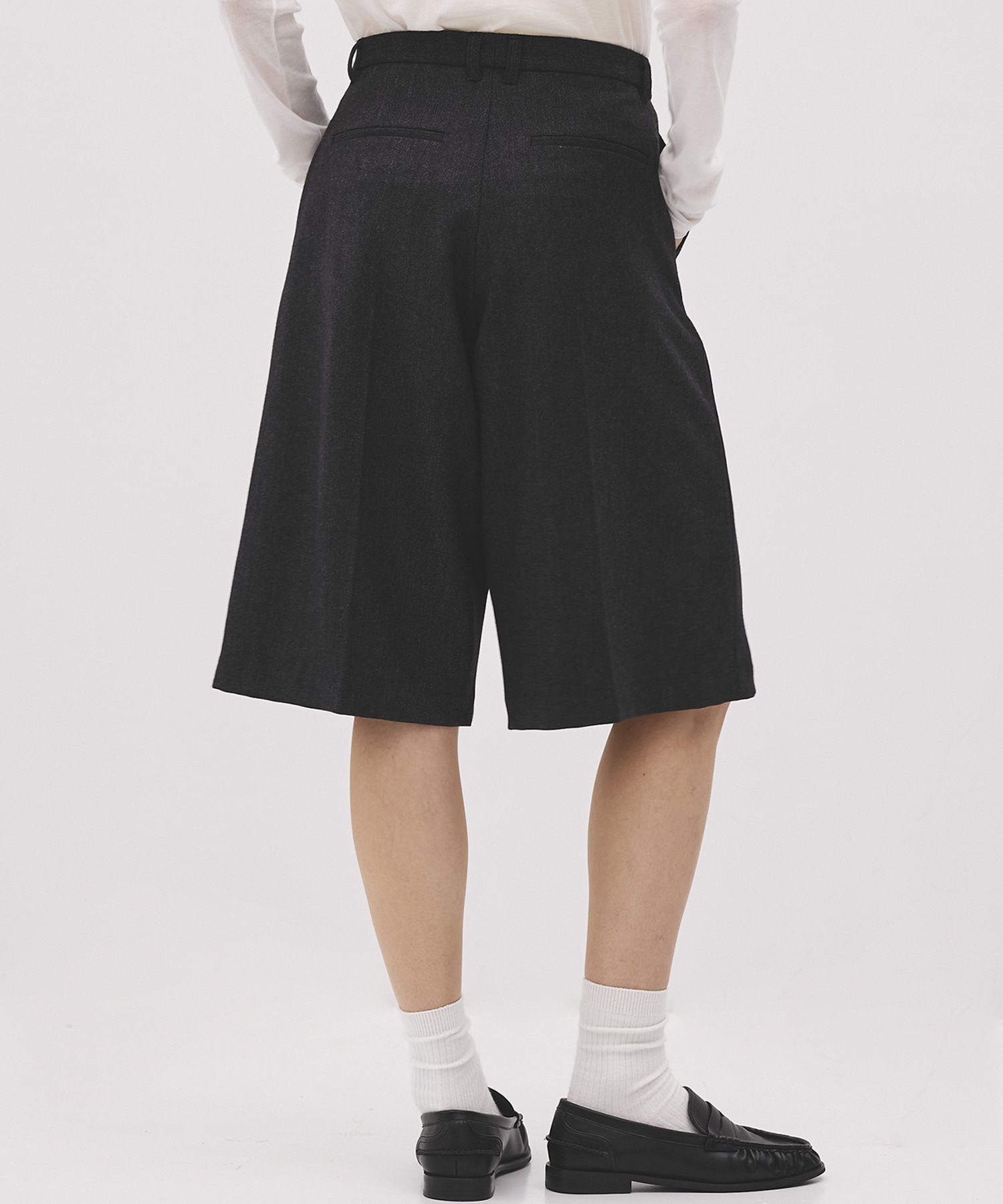 【残り1点|再入荷なし】-Luxe- クラシカルヘリンボーンハーフパンツ