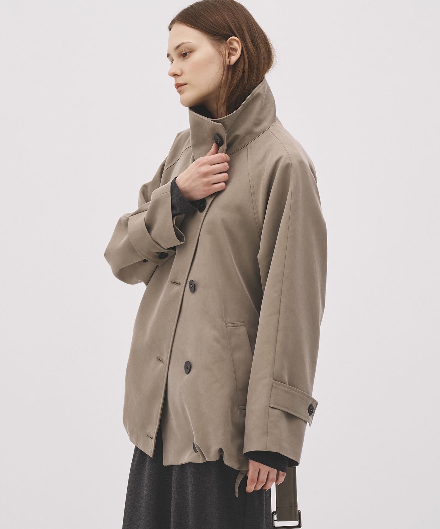 【数量限定|WEBのみ予約受付中】ファンネルネックショートトレンチコート