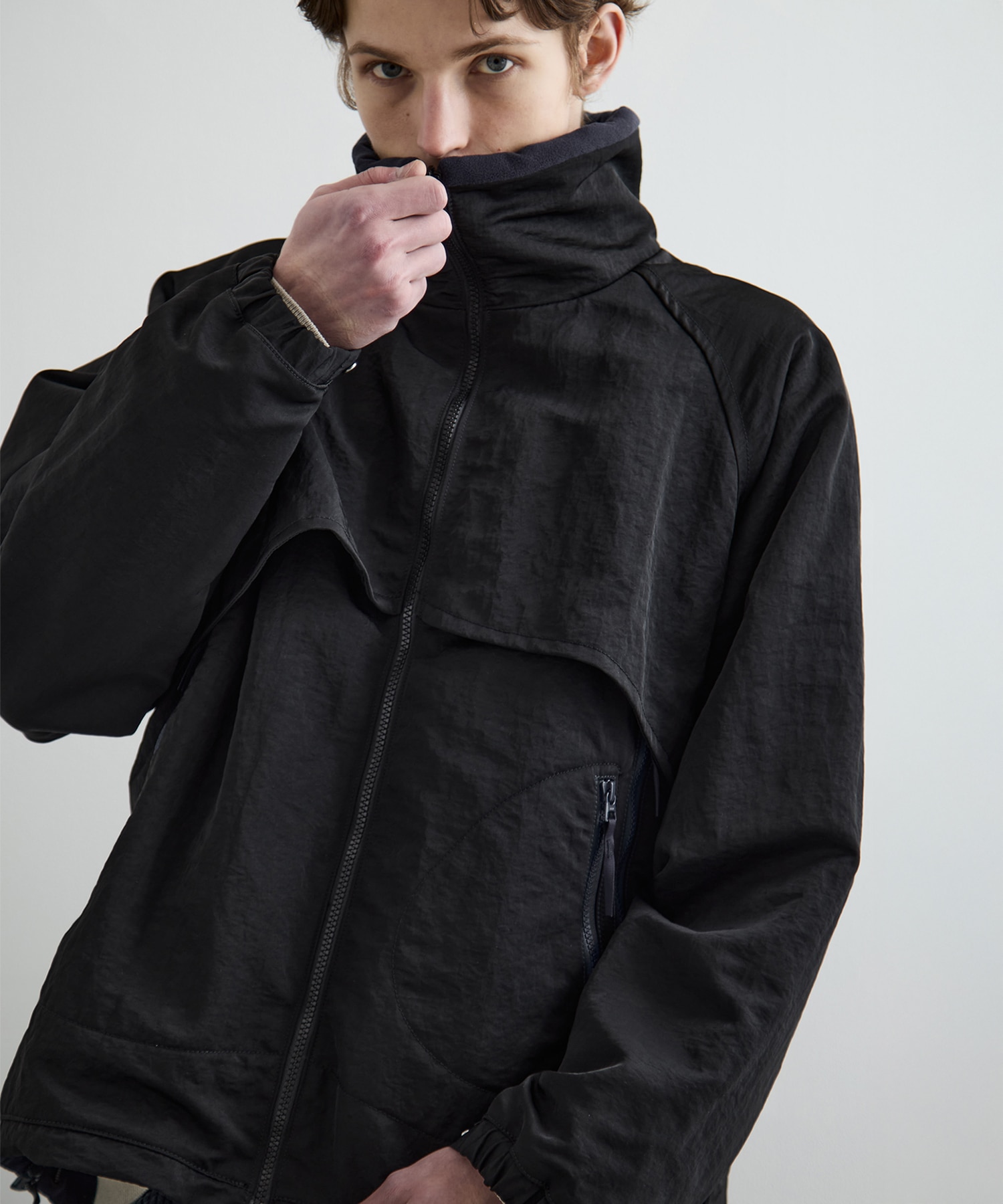 リバーシブルナイロンフリースBL